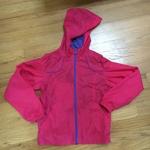 Columbia Windbreaker Jacket Dark Pink with purple